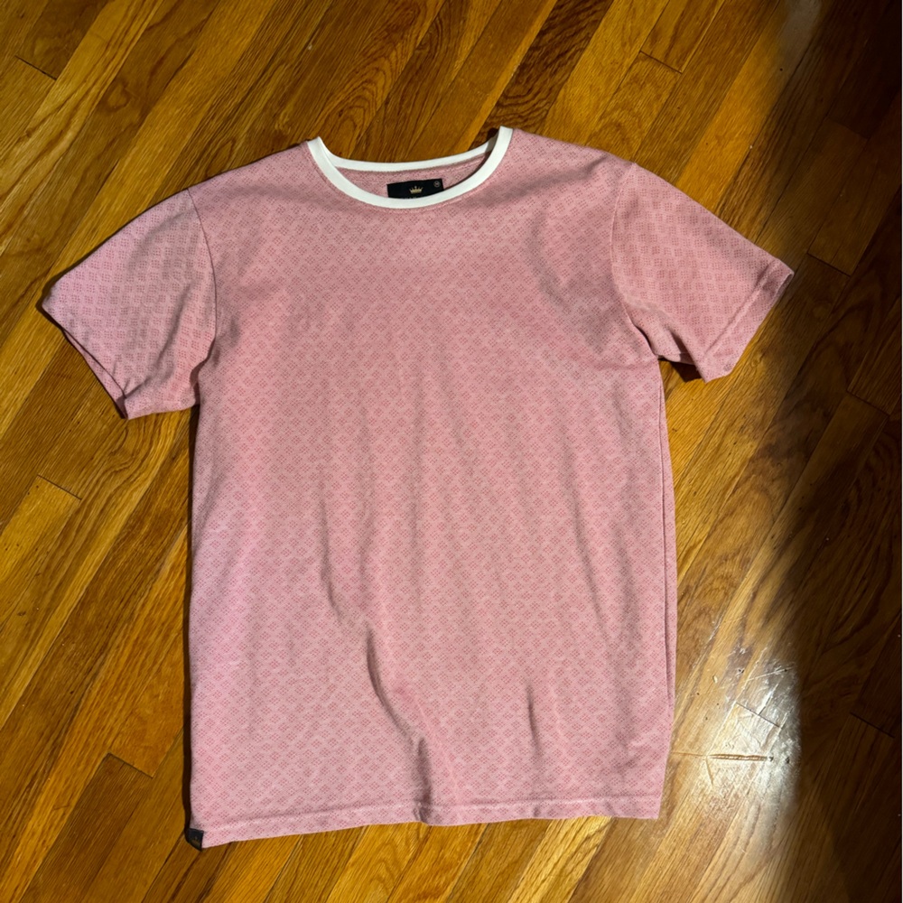 French crown pink crew neck tee